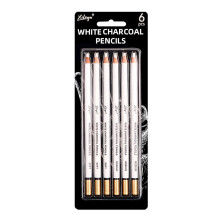 Lot de 6 crayons à dessin blancs pour croquis et esquisse