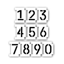 Kit di stencil per marciapiede JZROCKER con lettere e numeri riutilizzabili per progetti fai da te e decorazioni per la casa.