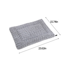 Dadatutu Comfy Dog Bed Crate Pad Mat Faux Fur Pet Cushion Warming Washable Fluffy Dog Mat Cat Pad for Large Small Medium Pets 16X24Inch