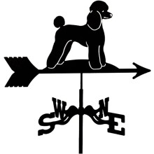 Poodle Cocker Spaniel Metal Weathervane Wind Direction Indicator for Garden Roof Barn