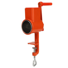 Manual Grain Grinder Hand Crank Mill for Wheat Corn Nuts Seeds Adjustable Coarseness Orange