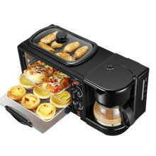 3in1 Breakfast Maker with 9L Oven, Coffee Brewer, NonStick Griddle and 30Min Timer