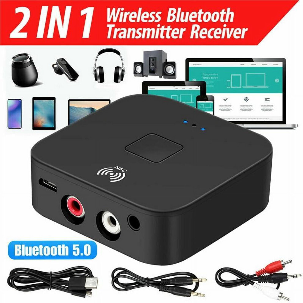 Jandel 5.0 Bluetooth Audio Receiver Adapter, Nfc Wireless Bluetooth Extender, 3.5Mm Aux Or Rca Input Speaker 9071309736816