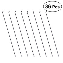 Mizh 36Pcs 14G J Bend Mountain Bike Steel Spokes Bike Spokes and Nipples 287mm
