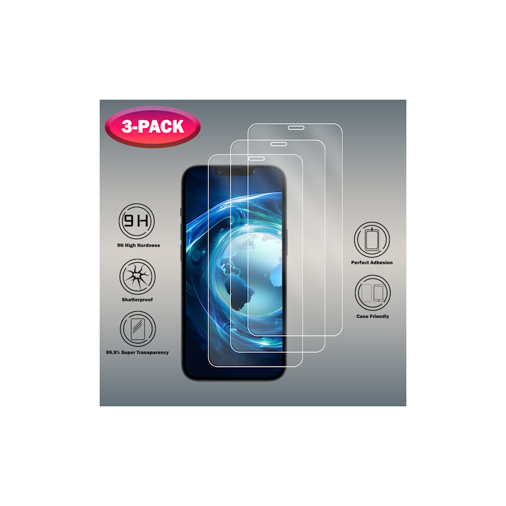 3-Pack Compatible With Iphone Xr - Tempered Glass 9H - Top Quality - 100% Full Transparency 9071309737905