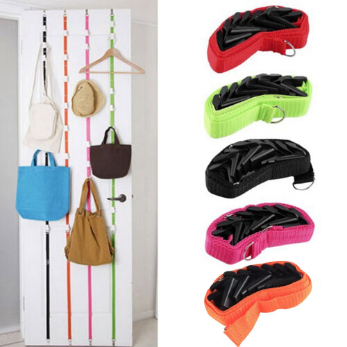 SUSUchens Adjustable Hanging Hook Rack Rope Door Hanger Clothes Bag Hat Storage String