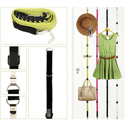 SUSUchens Adjustable Hanging Hook Rack Rope Door Hanger Clothes Bag Hat Storage String 1