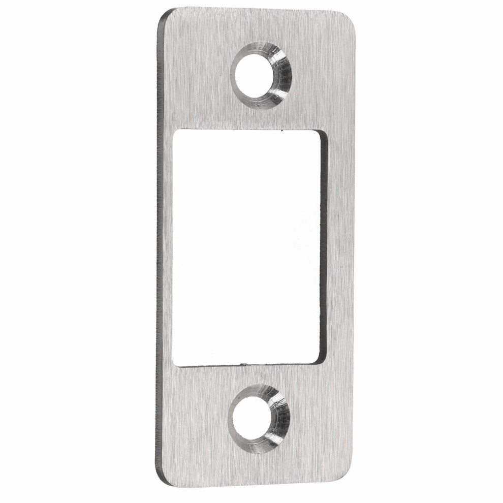 Deadbolt Strike Plates Large Hole And Narrow Edge Frame Striker Deadbolt Repair 1Pcs-Silver 9071309738353