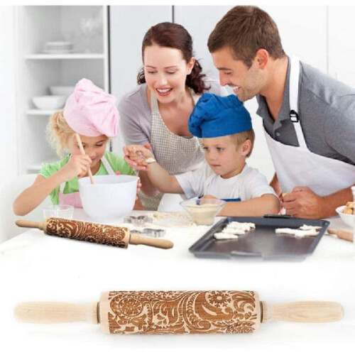 Rolling pin, embossed rolling pin, engraved embossed roller 1