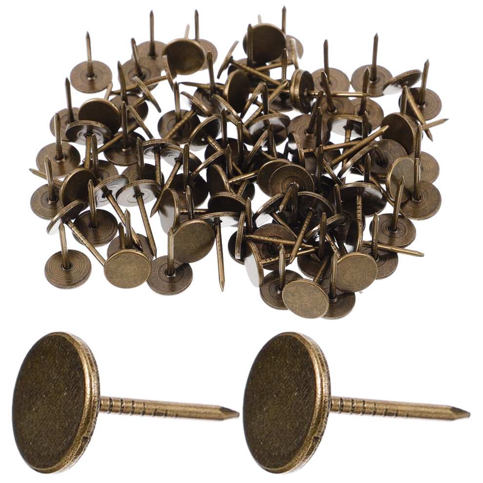 100Pcs Flat Thumb Tacks Upholstery Tacks Decorative Tacks Heavy Duty Thumb Tacks Furniture Tacks 9071309738285
