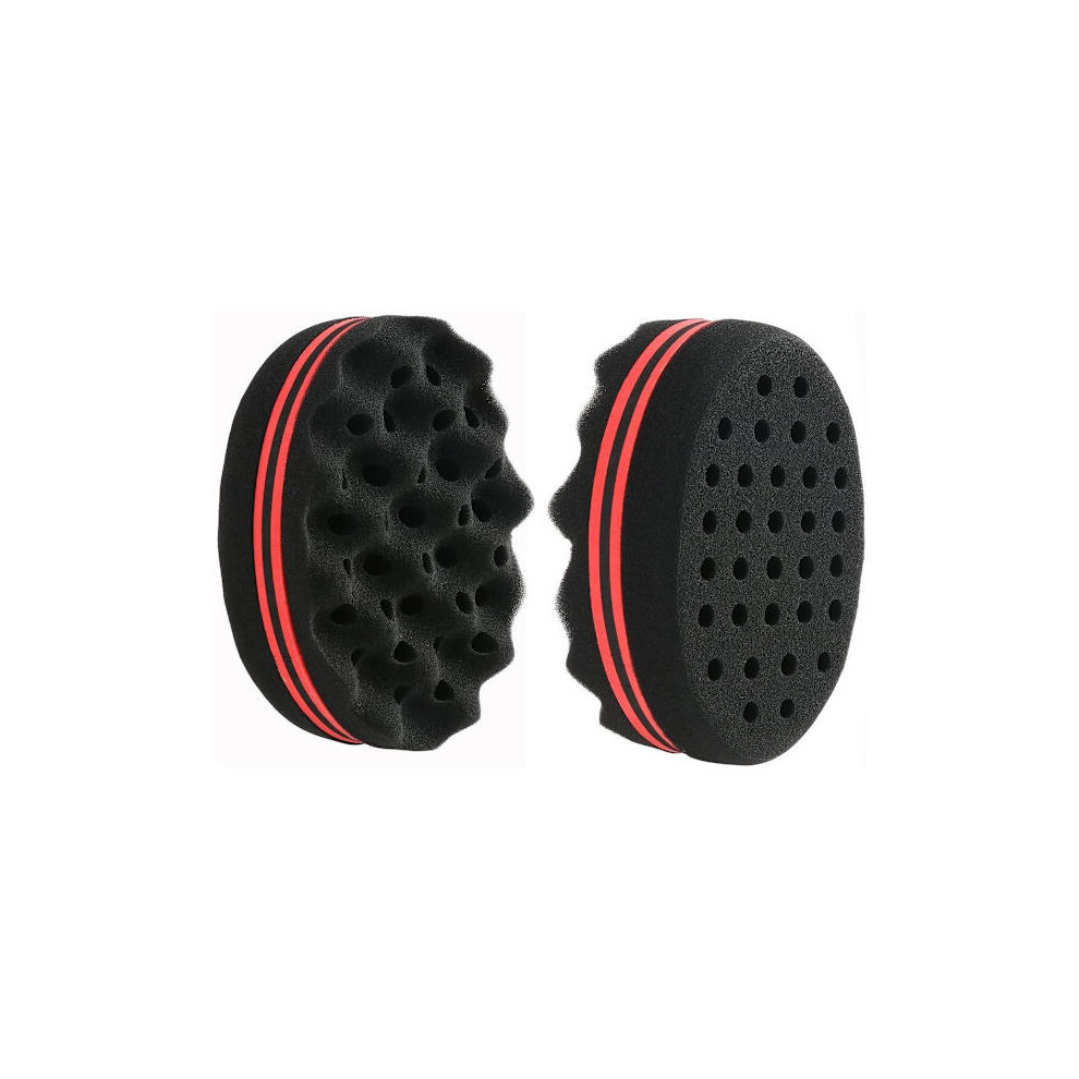Unisex Set Of 2 Sponge Twist Curl Sponge Brushes For Afro Braid Hairstyle Twist Curls