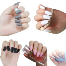 Kunstnagels, nageltips, matte kleur, wit