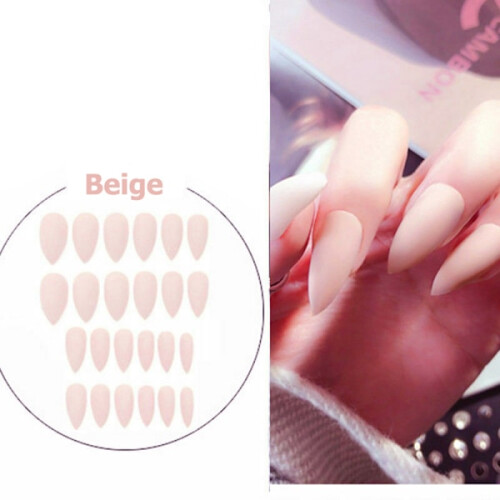 Kunstnagels, nageltips, matte kleur, wit 2