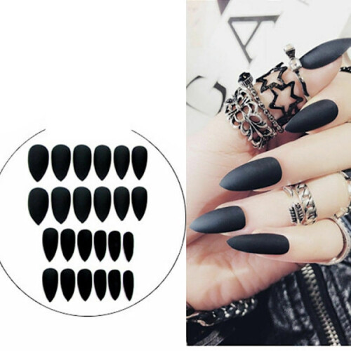 Kunstnagels, nageltips, matte kleur, wit 1