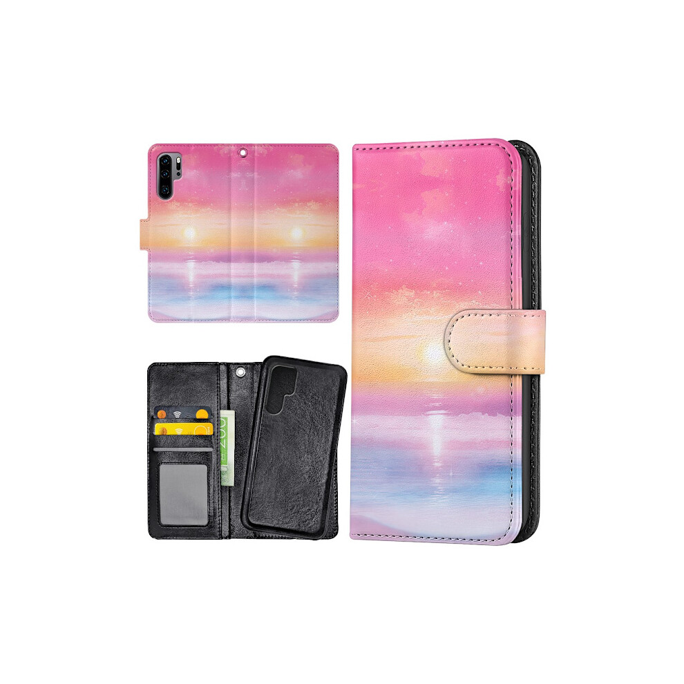 Compatible With Huawei P30 Pro - Wallet Case/Case Sunset 9425574838803