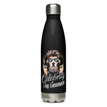 Gourde en acier inoxydable pour le toilettage des animaux, toiletteur pour chiens de célébrités