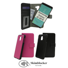 Skimblock Magnetplånbok kompatibel med Samsung Galaxy J6 2018 (J600FN/DS) Svart