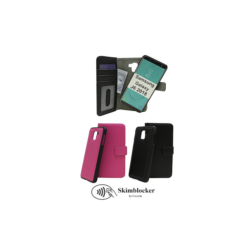 Skimblock Magnet Wallet Compatible With Samsung Galaxy J6 2018 (J600fn/Ds) Black 9425574838933