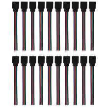 Câble de connexion pour bande LED Voiceine40pcs, connecteurs femelles et mâles 4 broches durables
