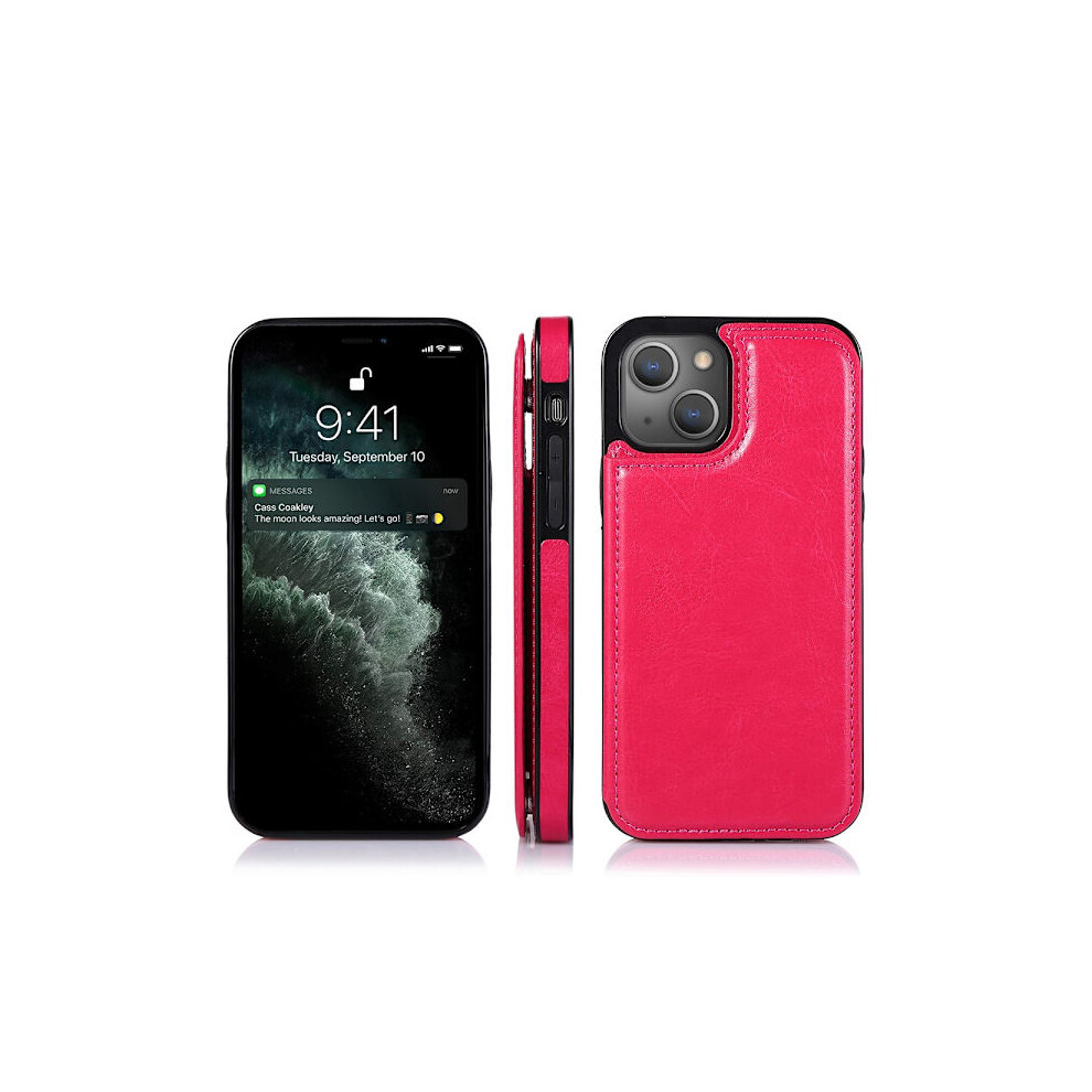 Smooth Case With Card Slot - Compatible With Iphone 14 Plus Rose Red 9425574838599