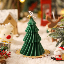 Bougies d'aromathérapie en forme de sapin de Noël, 12 x 8 cm, parfum vert, idéales pour la maison, les fêtes et les mariages.