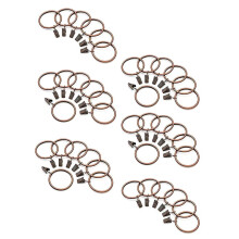 Lot de 40 anneaux de rideaux avec pinces, diamètre intérieur 3,8 cm