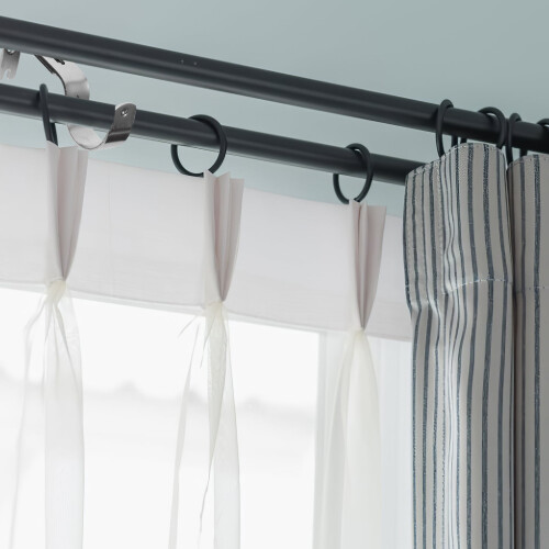 4 Pcs Curtain Rod Bracket Brackets Hooks Drapery Kickstand Adjustable Valance Extended 2