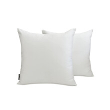 HomeCentric Fodere per cuscini decorativi, colore bianco sporco, confezione da 2, 66x66 cm, fodere per cuscini in raso tinta unita per divano, stile
