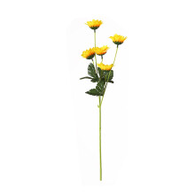 Lot de 6 fleurs artificielles d'automne Yonrjhukm, chrysanthèmes d'imitation, décoration d'intérieur à décoloration rapide pour porche ou pot de