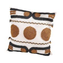 Taie d'oreiller textile de maison XIUH, oreiller capitonné style maison, coussin de dossier brodé léger et luxueux, housse d'oreiller amovible et