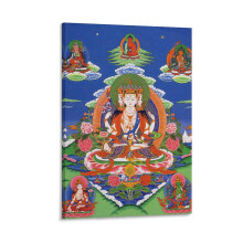 Tableau Thangka tibétain de Bodhisattva sur toile, 40 x 60 cm (16 x 24 pouces), décoration murale pour chambre, œuvre d'art moderne imprimée pour