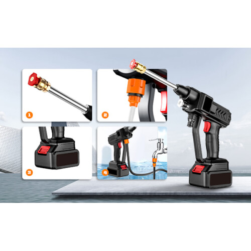 CORDLESS HIGH PRESSURE WASHER GARDEN POWER PACK FOR WASHING WINDOWS CUBE 1