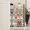 Simple shoe rack Shoe cabinet WHITE White 8