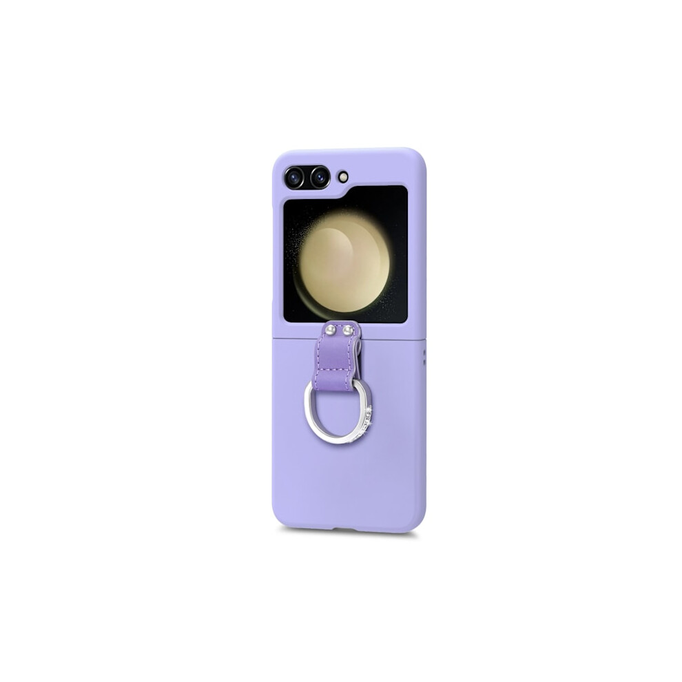 Compatible With Samsung Galaxy Z Flip 5 Case With Ring Holder Purple 9083649021903