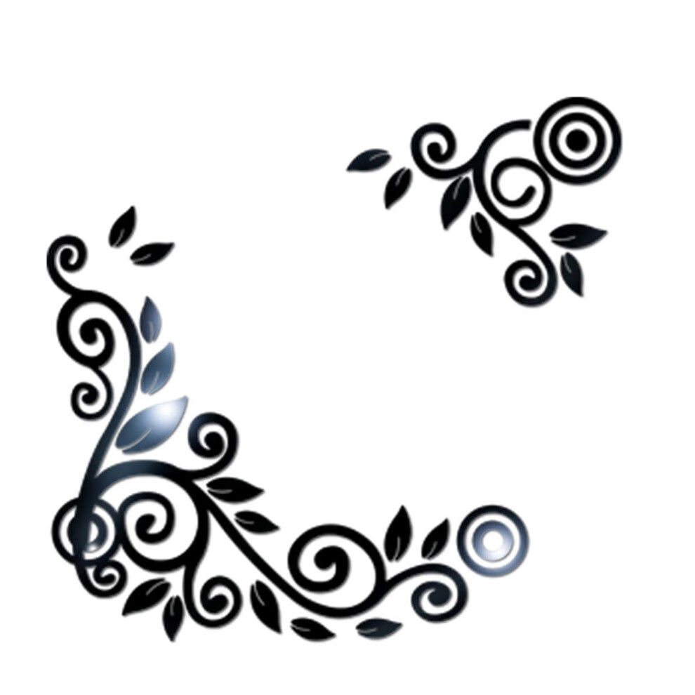 Yakbaofuo Wall Stickers 2Pc/1Set 3D Diy Flower Shape Acrylic Wall Sticker Modern Stickers Decoration 9083649022542