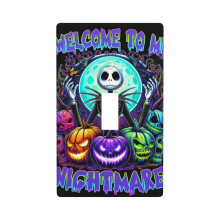 The Nightmare Before Christmas Jack & Sally Skull Light Switch Cover, 1-Gang Wall Plate, Compatible with Standard Toggle Switches
