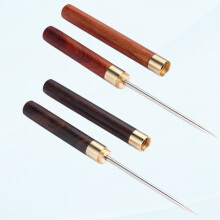 2-Pack 9" Stainless Steel Ice Pick with Safety Cover, Non-slip Wooden Handle, Compatible with Kitchen, Bar, Camping