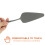 Eease 2pcs Cake Server Stainless Steel Pizza Pastry Server Handle Cake Shovels 6