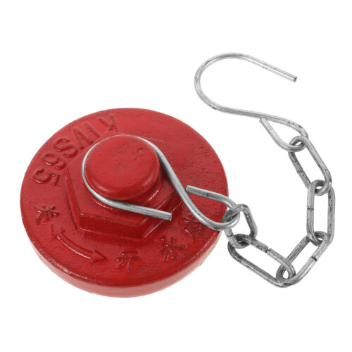 Fire Hydrant Cap Replacement with Safety Chain, Rust Resistant Durable Iron Hydrant Nozzle Cap