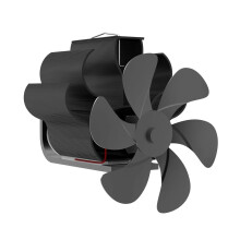 Heat Powered Stove Fan 6 Blade Hanging Wood Burner Fireplace Fan Silent Energy Saving Heating