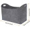 Firewood Basket Felt Storage Bin with Sturdy Handles Foldable Design for Logs Newspapers Grey 2