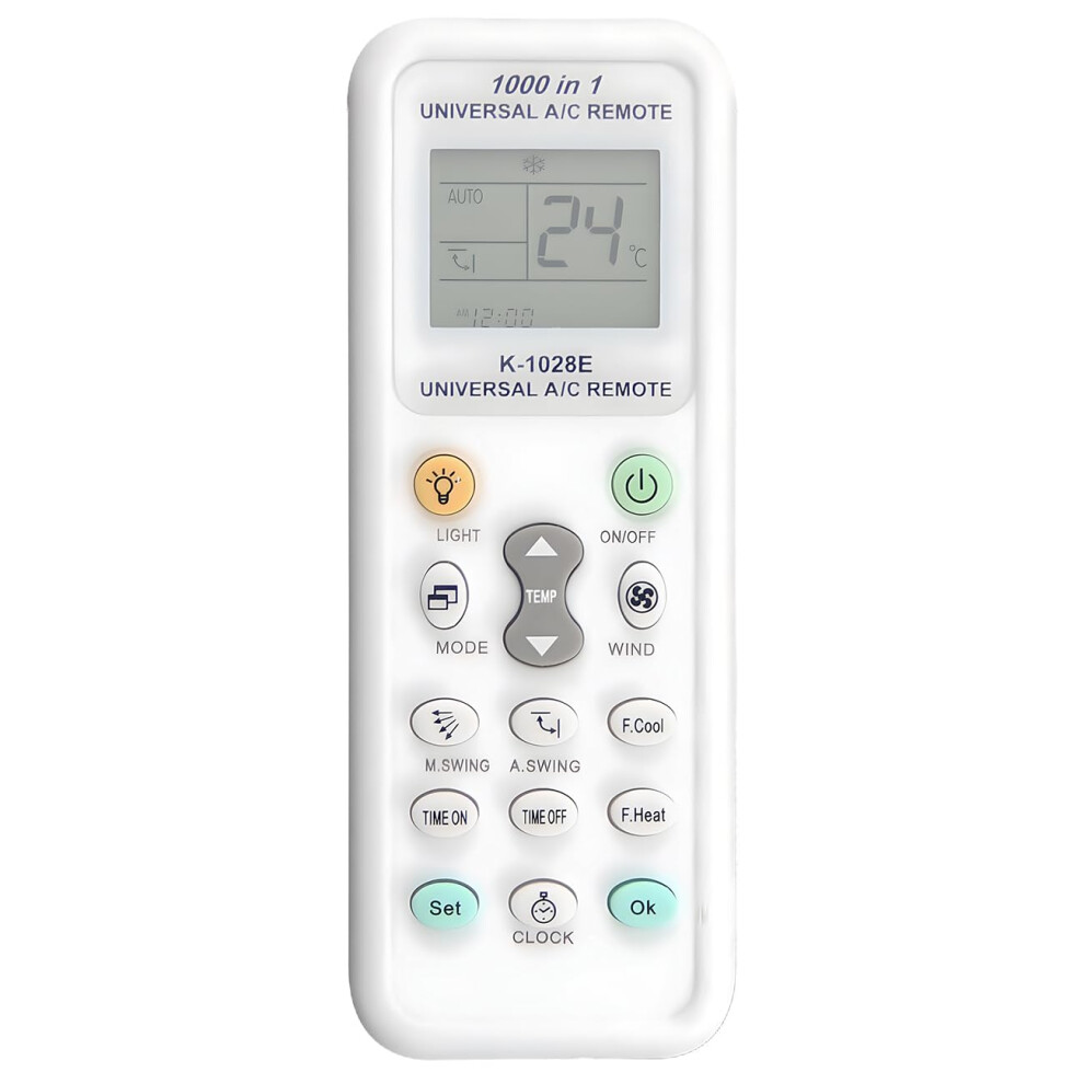 Universal Air Conditioner Remote Control 1000 In 1, Easy Use No Setup Required Replacement 9053599437215
