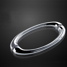 Glass Door Handle with Polished Chrome Finish, 145mm Rustproof Stainless Steel Pull Kit for Bathroom