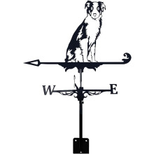 Weather Vane with Roof Mount Outdoor Metal Wind Direction Indicator for Farmhouse Garden