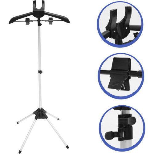Garment Steamer Stand with Adjustable Height Foldable Clothes Rack for Compact Storage 2