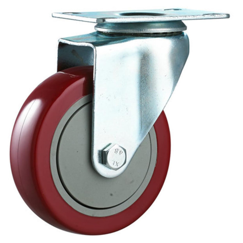 2Pcs Industrial Caster Wheels, Heavy Duty Tpr Furniture Casters, 360 Swivel Silent Roll With Brake 9113335059467