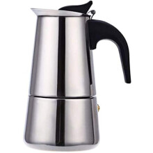 Stainless Steel Stovetop Espresso Maker 100ml Moka Pot Fast Brew Compact Coffee Percolator