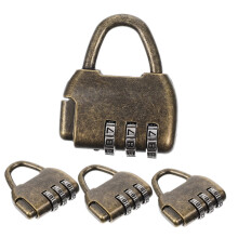 4pcs Retro Combination Padlock for Jewelry Box Antique Code Lock Durable Metal Security