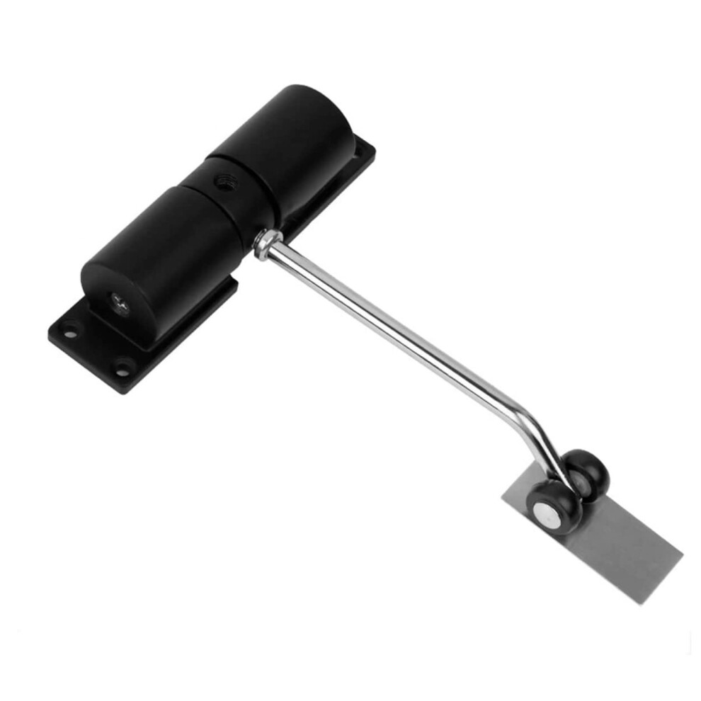 Stainless Steel Automatic Door Closer Black, Adjustable Speed, Spring Loaded, Quiet Close 9113335059696