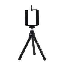 Retractable Mini Mobile Phone Bracket 2 Section Tripod Desktop Photography Triangle Bracket Small Digital Slr Camera Bracket(Black)